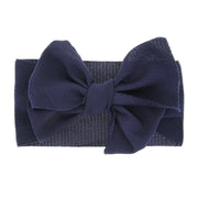 New-born baby's solid-colored bow headband