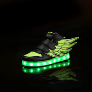 Children's shoes led light shoes children's wings light shoes usb charging colorful luminous shoes casual light shoes